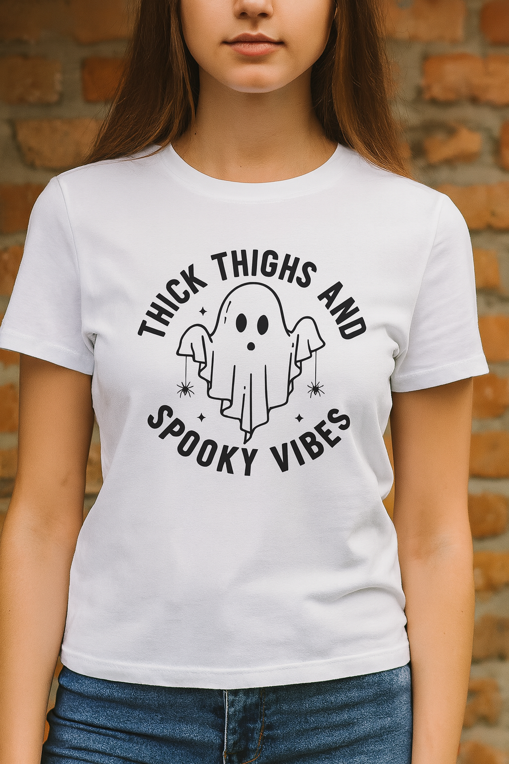 Thick Thighs Spooky Vibes, Halloween, Funny Shirt, Anime, Casual Wear, Unisex Clothing