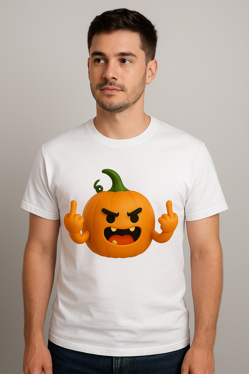 Halloween, Funny Pumpkin, Funny Shirt, Anime, Casual Wear, Unisex Clothing