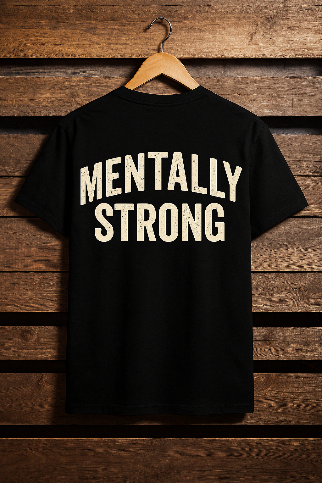 Mentally Strong, Letter Print Slogan Phrase T-shirt , Round Neck Tee Casual Clothing, Unisex Clothing