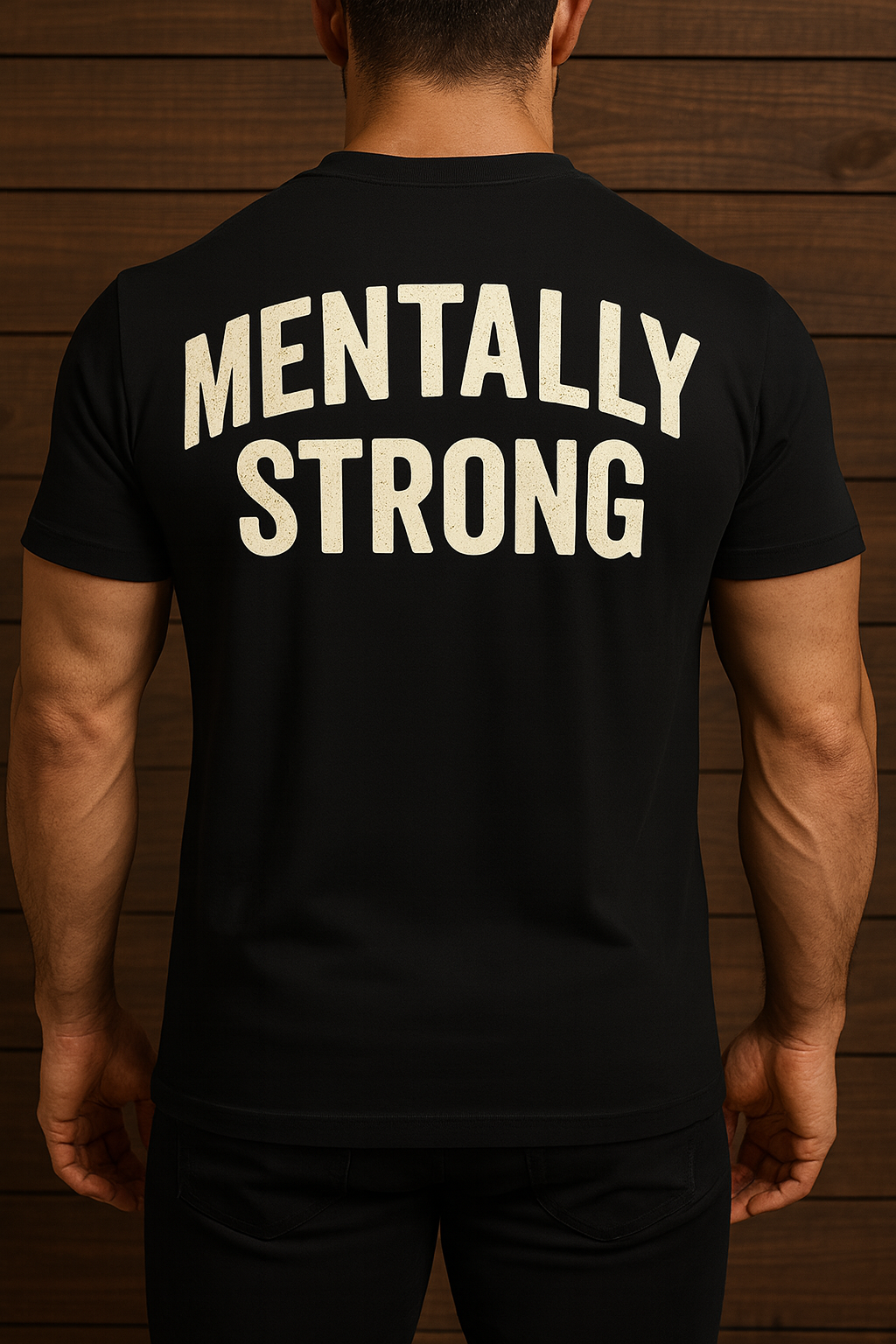 Mentally Strong, Letter Print Slogan Phrase T-shirt , Round Neck Tee Casual Clothing, Unisex Clothing