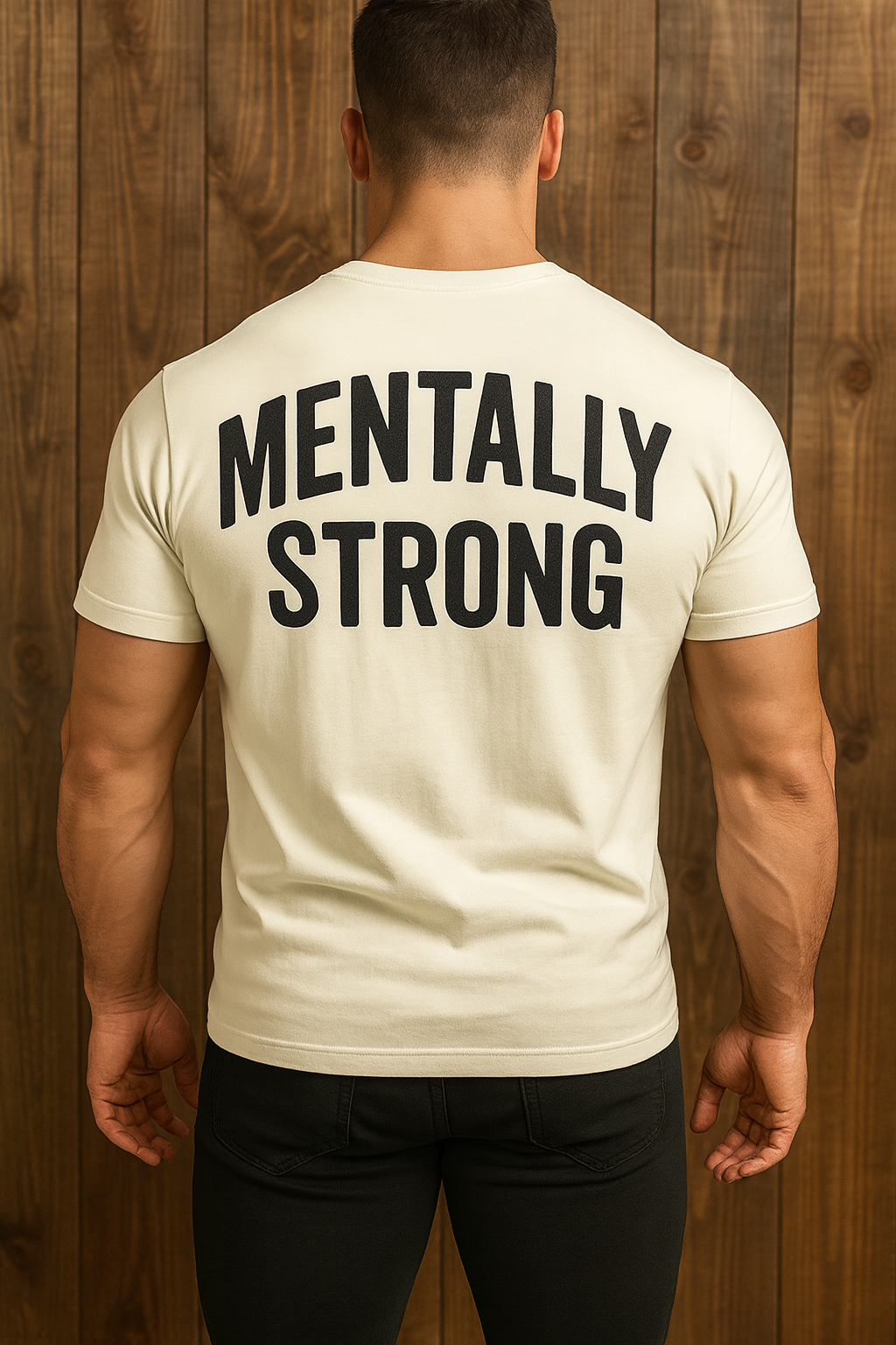 Mentally Strong, Letter Print Slogan Phrase T-shirt , Round Neck Tee Casual Clothing, Unisex Clothing