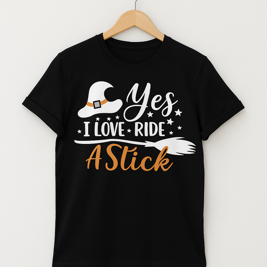 I Love Ride A Stick, Halloween, Funny Shirt, Anime, Casual Wear, Unisex Clothing
